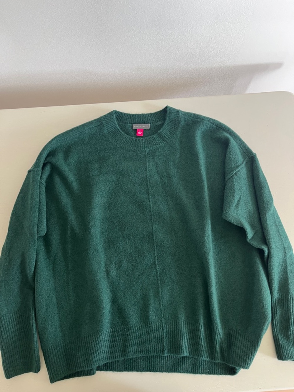 Women’s Crewneck Sweater in Deep Green - Classic Knit